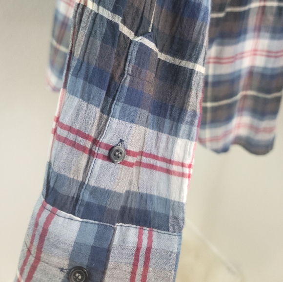 MADEWELL WHEATON PLAID POPOVER RED/WHITE/BLACK WOMEN'S SHIRT SIZE SMALL - Picture 13 of 16